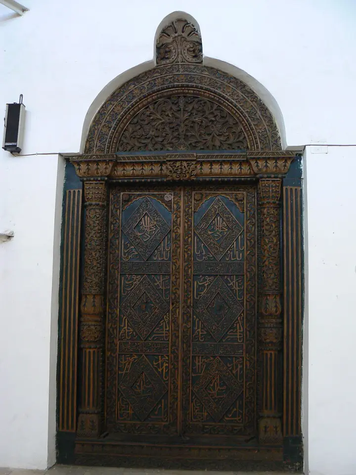 A carved wooden door in Stone Town, one of the eight landmarks in the Milango Walks concept